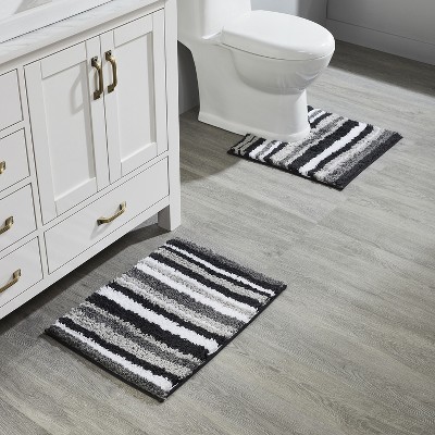 2Pc Memory Foam Bath Rugs Gray - Citi Trends