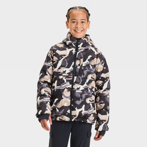 Boys camo puffer jacket online