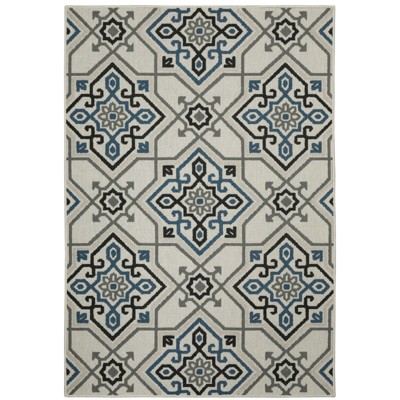 Oriental Weavers Torrey 004Y1 Light Grey/ Blue Indoor/Outdoor Area Rug - 9'10" x 12'10"
