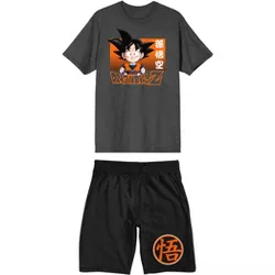 Aatensou Dragon Ball Set T-Shirts and Trousers Shorts Summer Short Sleeve Clothing Japan Anime Mens Short Sleeve Summer Sets Pyjamas 