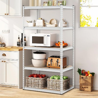 5-Shelf Garage Storage Racks, Metal Industrial Shelving/Clutter Racks, Closet Storage Racks, Garage, Kitchen Basement, Laundry Room