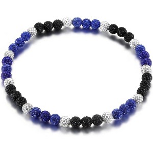 Baseball Beaded Necklace for Men Bling Rhinestone Baseball for Men Sparkly Diamond Ice Baseball Necklace Gifts for Baseball Player Team Lovers - 1 of 4