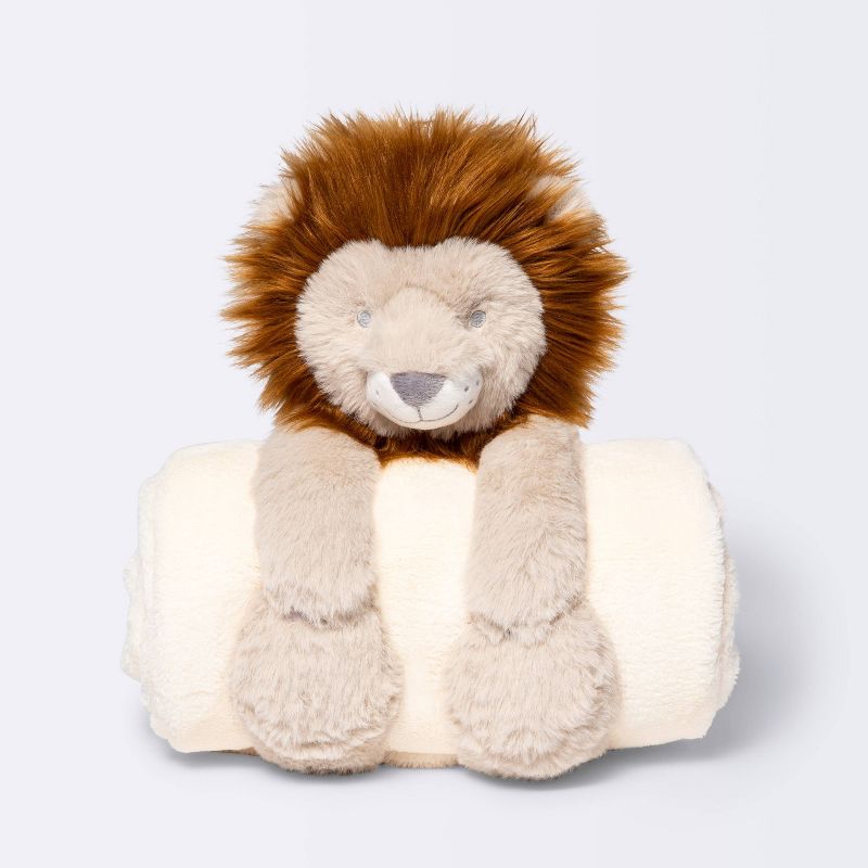 Plush Blanket with Soft Toy - Cloud Island&#8482; Lion, 1 of 5