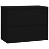 vidaXL Steel Office Cabinet with Tempered Glass Doors - Black File Storage Cabinet with Adjustable Shelves and Lock - 35.4"x15.7"x27.6" Dimensions - 4 of 4