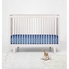 Bacati - Snorkel Blue Pin Dots 100 percent Cotton Universal Baby US Standard Crib or Toddler Bed Fitted Sheet - 4 of 4