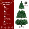 Green Artificial Christmas Tree with PVC Branches, Warm LED Lights with Multiple Modes, Durable Iron Base, Easy DIY Assembly for Holiday Décor - 3 of 4