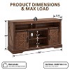 TV Stand for 65+ Inch TV, 33" Tall Farmhouse Entertainment Center with Sliding Barn Door, Wood TV Consoles for Living Room - 3 of 4