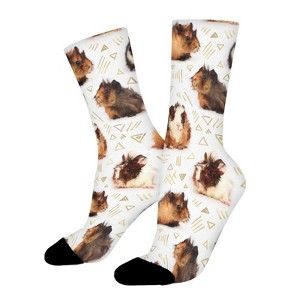 Little Guinea Pigs Women Printed Crew Socks Funny Funky Socks Soft Polyester Novelty Gifts for Artists Men - 1 of 1