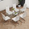NicBex Modern Dining Chairs with Faux Leather Padded Seat,Armless Chairs with Chrome Metal Legs for Kitchen,Living Room - 2 of 4