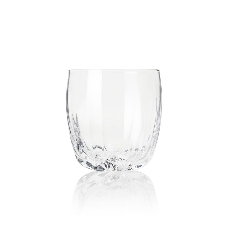Viski Cactus Crystal Tumblers Set of 2, Lead-Free Premium Crystal Clear Glass, Stylish Lowball Cocktail Glasses, Cocktail Glass Gift Set, 11 oz, 5 of 12