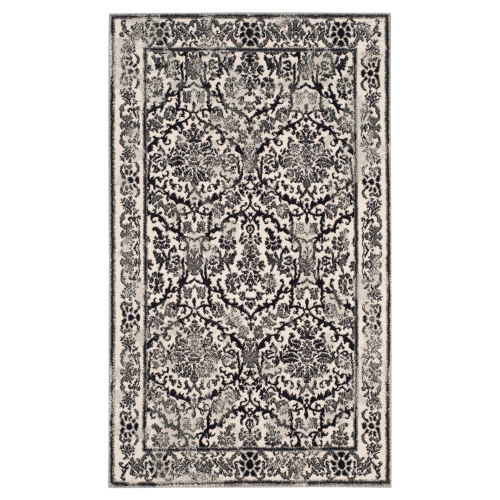 3'x5' Adonis Evoke Area Rug Ivory/Gray - Safavieh