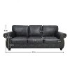 Mid-Century Vintage 3 Seater Sofa with Rivet Design - 4 of 4