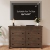 Bedroom 6 Drawer Dresser, 47 Inch Wide Wooden Chest of Drawers, Recessed Dresser TV Stand, Bedroom Hallway Clothing Storage Organizer - 3 of 4