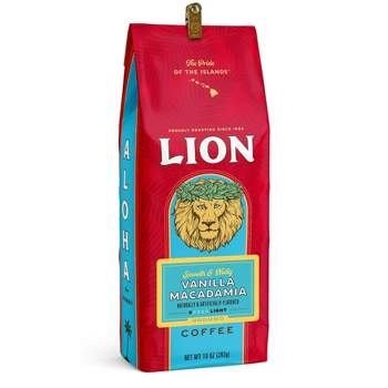 Lion Coffee Vanilla Macadamia Medium Roast Ground Coffee - 10oz