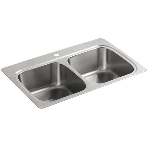 Kohler K 5267 1 Verse 33 Double Basin Drop In Stainless