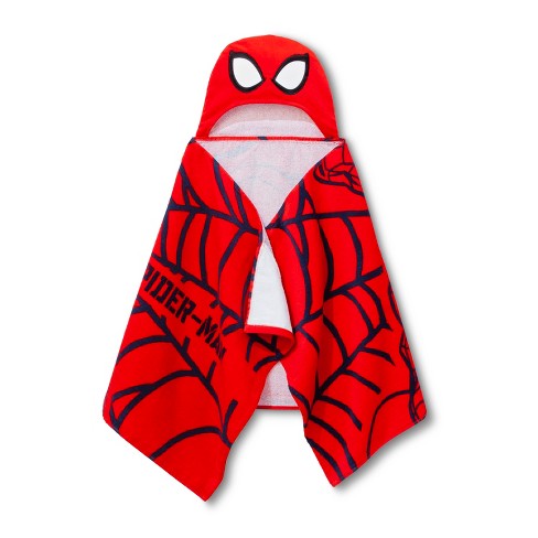 Marvel Spider-man Kids' Hooded Bath Towel Red : Target