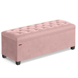 SONGMICS Storage Ottoman Bench End of Bed Bench Storage Chest Load up to 660 lb for Living Room Bedroom - 1 of 4