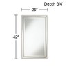Noble Park Helena Rectangular Vanity Accent Wall Mirror Modern Beveled Silver Frame 25" Wide for Bathroom Bedroom Living Room Home Office Entryway - 4 of 4