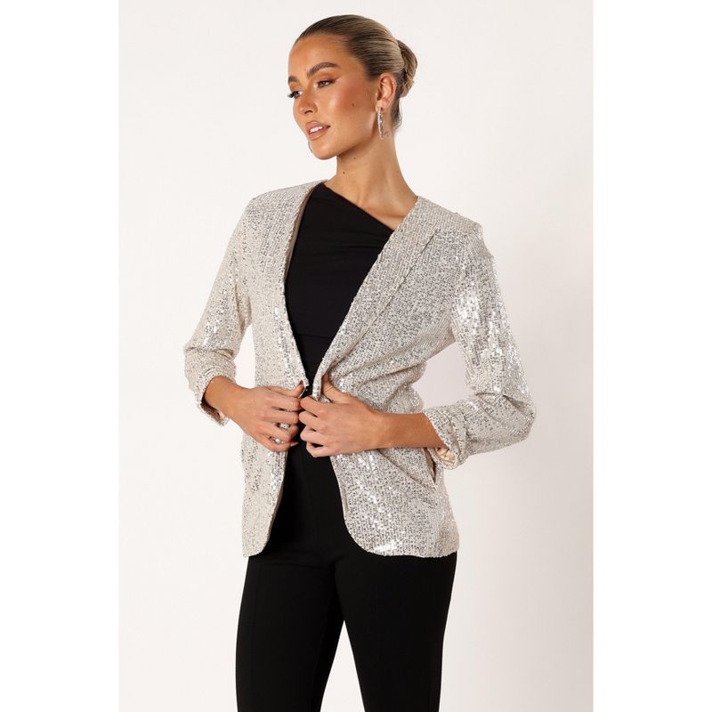 Petal and Pup Womens Camille Sequin Blazer, 4 of 7