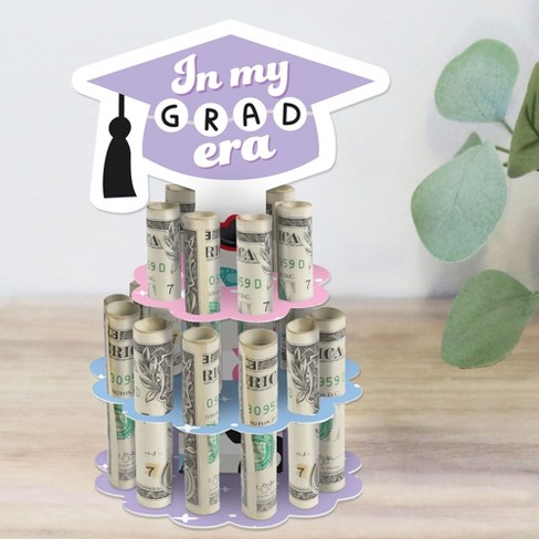 Big Dot of Happiness In My Grad Era - DIY Graduation Party Money Holder Gift - Cash Cake - image 1 of 4