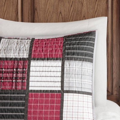 Tulsa King Red Plaid Cotton Reversible Quilt Set