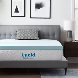 Queen Comfort Collection 3" Gel and Aloe Infused Memory Foam Mattress Topper - Lucid