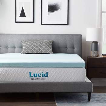 Comfort Collection 3" Gel and Aloe Infused Memory Foam Mattress Topper - Lucid