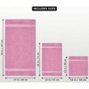 8 Piece Premium Towel Set, 600 GSM 100 Ring Spun Cotton, Pink, Highly Absorbent for Bathroom, Gym, Hotel, Spa - 2 of 4