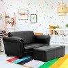 Infans  Kids Sofa Armrest Chair Couch Lounge Children Birthday Gift w/ Ottoman - 3 of 4