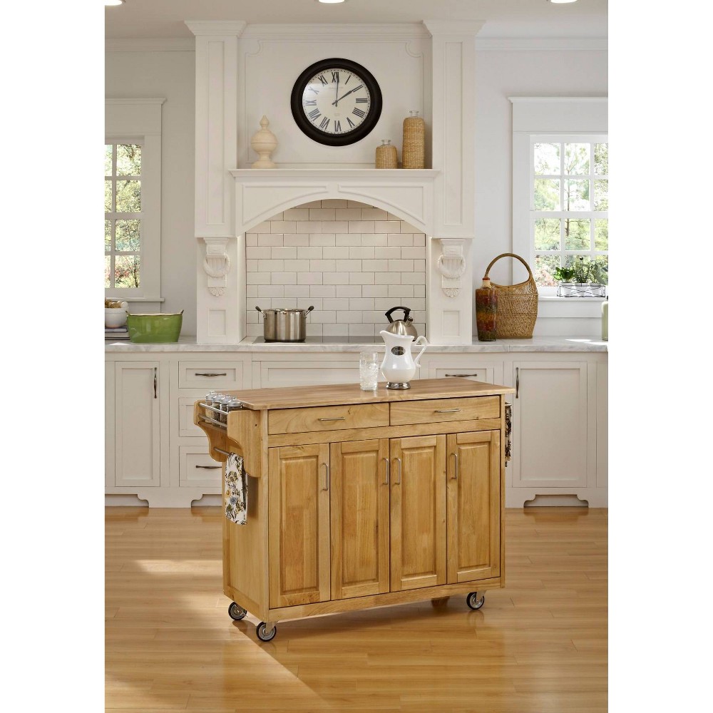Kitchen Carts And Islands with Wood Top Natural Brown Home Style
