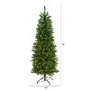 6ft. Slim Green Pine Artificial Christmas Tree with 250 Clear LED Lights – Sleek Holiday X-Mas Glow - 2 of 4