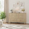 6-Drawer Wood Fluted Dresser 54 Inch Wide, Modern Chest of Drawers, Storage Organizer Cabinet for Living Room, Hallway, Entryway, - 4 of 4