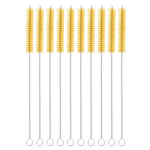 Unique Bargains Long Handle Wire Bristles Bottle Straw Cleaning Brushes 10 Pcs - 1 of 4