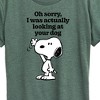 Women's - Peanuts - Looking At Your Dog Short Sleeve Graphic T-Shirt - 2 of 4