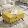 Airsurfer Mid-Century Modern Square Coffee Table Storage Bench, Assembled, for Living Room, Entryway, Family Room, Use as Coffee Table or Shoe Bench - 2 of 4