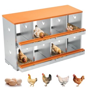 Chicken egg laying box, metal chicken egg laying box, egg laying box with large ventilation holes for easy egg collection - 1 of 4