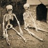 FUN LITTLE TOYS 3PCS Halloween Decorations Hanging Skeleton with Movable Posable Joints, Spooky Plastic Skeleton for Yard Garden - 3 of 4