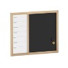 Martha Stewart Magnetic Weekly Calendar Dry Erase Board and Chalk Board Woodgrain Frame Natural Wood: Office Wall Organizer Set - 4 of 4