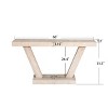 60'' Rustic Console Table with Sculptural V-Base,Bottom Shelf and Distressed Wood Veneer for Hallway or Behind Sofa-Baofuwish - 4 of 4