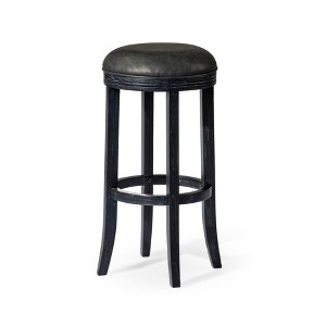 Maven Lane Eva Swivel Backless Vegan Leather Bar Height Bar Stool - 1 of 4
