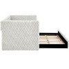 DOMETOUR Twin Size Daybed, Upholstered sofa bed,The bottom pulls out to form a bed ,Plaid corduroy fabric- beige(86*43.5*34 inch) - 2 of 4