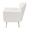 Baxton Studio Fantasia Modern and Contemporary Ivory Boucle Upholstered and Gold Metal Armchair - 4 of 4