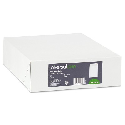 UNIVERSAL Peel Seal Strip Catalog Envelope 9 x 12 White 100/Box 40100