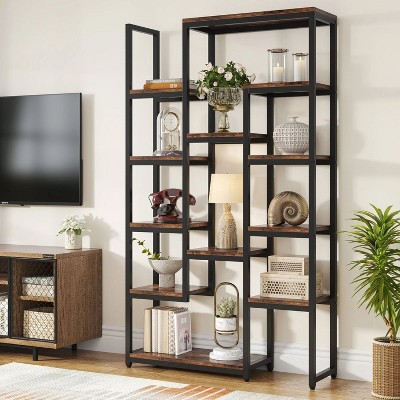 Hommoo 70.9" Bookshelf Display Bookcase with 12 Open Shelves