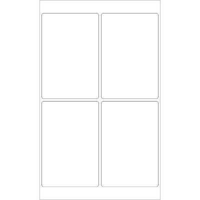 Box Partners Laser Labels Rectangle 4" x 6" White 400/Case LL130