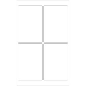 Box Partners Laser Labels Rectangle 4" x 6" White 400/Case LL130 - 1 of 1