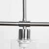 YANSUN 3-Light Chrome Kitchen Island Linear Pendant with Clear Glass Shades - 3 of 4