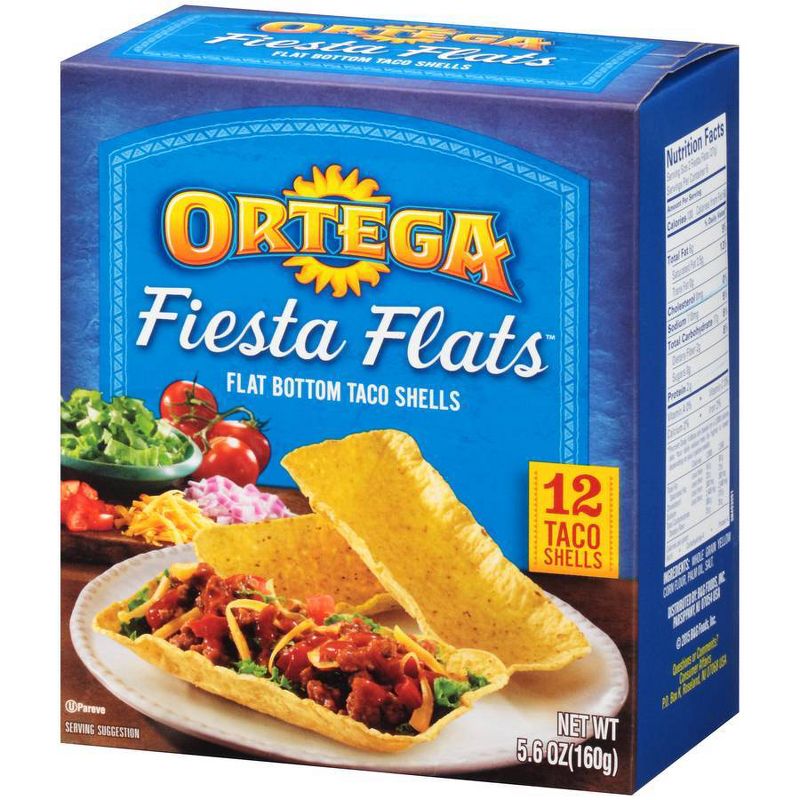 Ortega Fiest Flats Flat Bottom Taco Shells - 6.7oz/12ct, 3 of 9