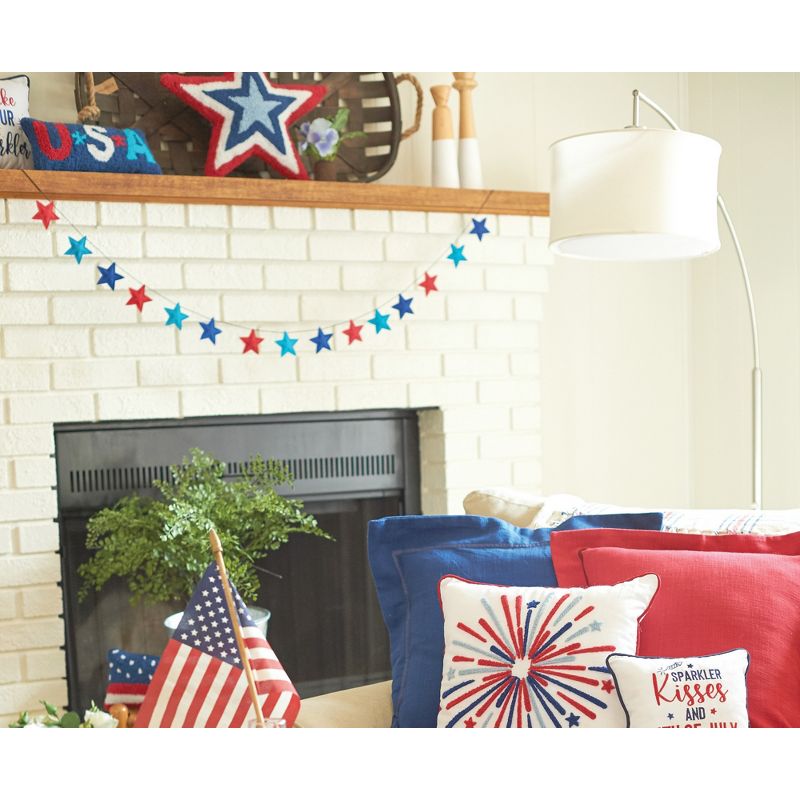 C&F Home 60" Patriotic Blue and Red 4th of July Star Garland Patriotic Hanging Banner Décor, 3 of 6