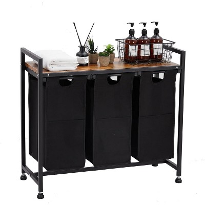 Laundry Hamper with Lid, Pull-Out Removable Basket Organisers/Storage Hanging Cupboard, Laundry Room, Bathroom, Bedroom, Hotel